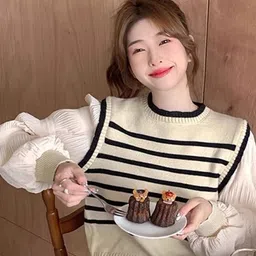 StyleCast Women Striped Sweater Vest-image-31