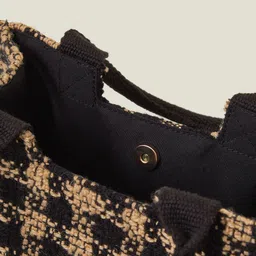 Accessorize Checked Swagger Sling Bag with Cut Work image 4