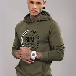 ADRO Men Printed Hooded Sweatshirt image 3