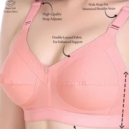 SHYAM SONS FLAIR Pack Of 4 Full Coverage Minimizer Bra image 2