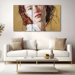 The Castle Decor Pink & Brown 5 Piece Wood Other Wall Paintings-picture-38