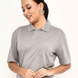 RAPL Women Polo Collar Cut Outs T-shirt-picture-18