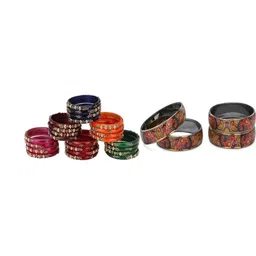 Somil Set Of 28 Glass Bangles Set-image-27