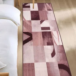 MODEFE Brown & Beige Geometric-Printed Anti-Skid Loop Pile Floor Runner-image-9