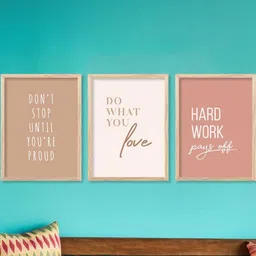 walllane Motivational Wall Art With Frame Home Decor Wall Painting For Living Room Office Bedroom image 1