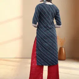 HERE&NOW Women Ethnic Motifs Printed Crepe Kurta image 5
