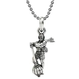 inites Silver Hindu God Lord Shri Mahavir Bajrangbali Sankat Mochan Hanuman Ji Gada Locket Pendant-picture-23