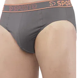 Sporto by Macho Men Pack Of 4 Cotton Mid-Rise Basic Briefs image 5