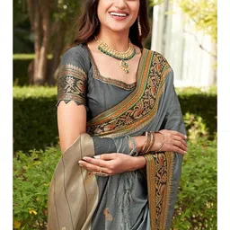 Paramparik Textile Woven Design Zari Paithani Saree image 5