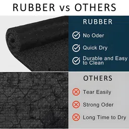 Aura Black Self Design Water Absorbing Doormats image 2