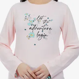 MAYSIXTY Women Typography Printed Top & Floral Trousers Night suit image 4