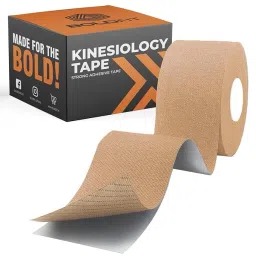 Boldfit Kinesiology Tape for Physiotherapy Kinesio Tape for Sports Injury Pain Relief Muscle Tape for Shoulder, Wings, Arms, Ankle K Taping Waterproof Athletic Tape for Pain Support -2.5 cm Beige-picture-20