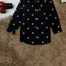The Lion and The Fish Boys Comfort Floral Opaque Printed Casual Shirt image 1