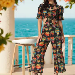 Pannkh Printed Pure Cotton Top & TrousersCo-OrdsSet image 4