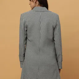 Beatnik Checked Double-Breasted Longline Coat image 5