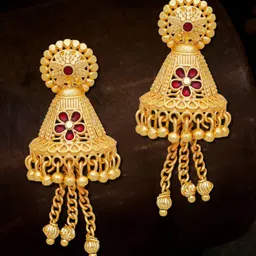 Raj And Deb Gold-Plated Brass Earrings-picture-24