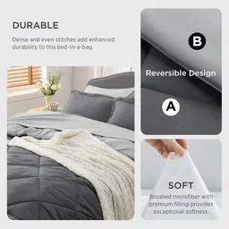 THEGASBH Grey & Grey AC Room 150 GSM Comforter image 4