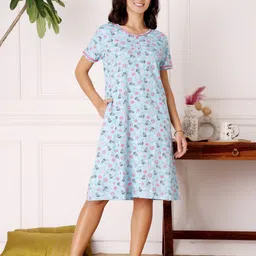 Bodycare Women Printed Cotton Nightdress-image-89