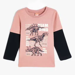 Koton Boys Typography Printed V-Neck T-shirt-picture-23