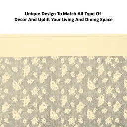 Kuber Industries Cream-Coloured Set of 2 Floral Cotton 6-Seater Table Cover image 4