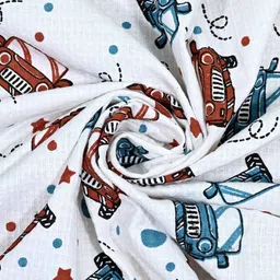 MAFATLAL White & Red 1 Printed Cotton 250 GSM Bath Towel image 5