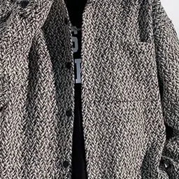 HERE&NOW Men Spread Collar Self Design Casual Tailored Jacket image 5