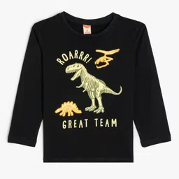 Koton Boys Graphic Printed Round Neck Cotton T-Shirt image 1