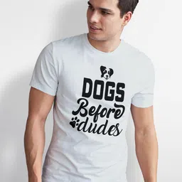 Seekbuylove Typography Printed Round Neck Bio Finish Pure Cotton T-shirt-picture-15