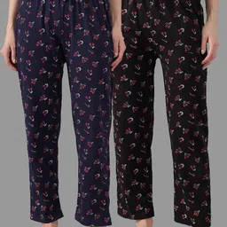 Women Pack Of 2 Relaxed-Fit Casual Wear Lounge Pants/Pyjama-image-76