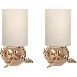 1ST TIME White & White Textured Metal Traditional Cylinder Shaped Wall Lamp image 4