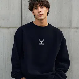 Trendyol Men Embroidered Round Neck Long Sleeves Pullover Oversized Sweatshirt-picture-46