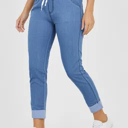 Miss Chase Women Relaxed Fit High-Rise Light Fade Jeans-image-37