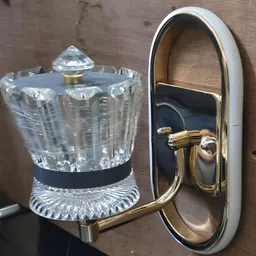 KINIS Gold-Toned & White Quirky Cylinder Shaped Wall Lamp image 2