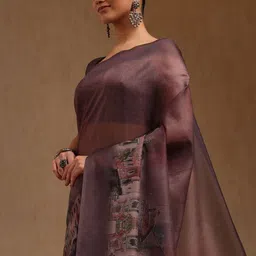 Soch Women Printed Chanderi Saree image 4