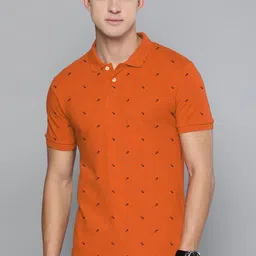 MERRIMENT Men Printed Polo Collar T-shirt-picture-36