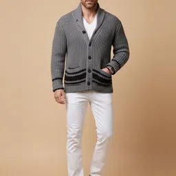 Mast & Harbour Men Colourblocked Cardigan-picture-39