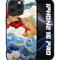 QRIOH Abstract Printed iPhone 16 Pro Back Case Mobile Accessories image 5