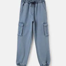 Blue Giraffe Girls Relaxed Fit Mid-Rise Low Distress Heavy Fade Jeans-image-32