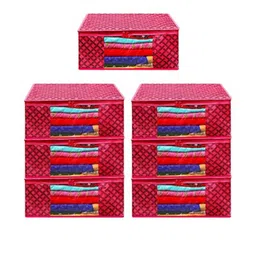 AMAK INC Red Fabric Multi-Utility Wardrobe Organisers-picture-1