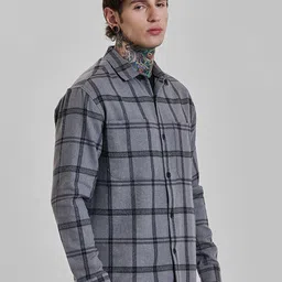 Snitch Men Opaque Checked Casual Shirt image 2