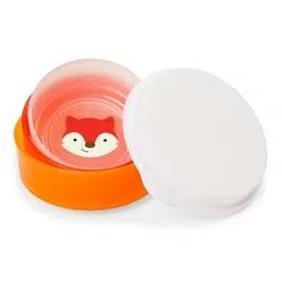 Skip Hop Red & Orange Colored Zoo Fox Smart Serve Non-Slip Bowls-image-42