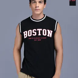 KAY DEE Men Pack of 2 Typography Printed Round Neck Cotton Slim Fit T-shirts-picture-22