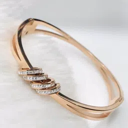 V FASHION JEWELLERY Rose Gold-Plated Stainless Steel Bracelet-picture-36