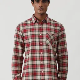 Greenfibre Men Slim Fit Tartan Checks Opaque Checked Casual Shirt-image-94