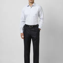 Van Heusen Men Regular Fit Spread Collar Textured Cotton Formal Shirt image 3