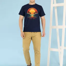 BRAWNY BATTLER Graphic Printed Round Neck Cotton T-shirt image 2