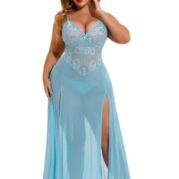 Dreambe Self-Design Baby Doll Nightdress-image-67