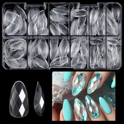 NAILWIND Set Of 120 3D Diamond Soft Gel Nails - Shade - A248 image 5