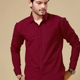 MARMIC FAB Men Comfort Slim Fit Solid Spread Collar Casual Shirt-picture-38