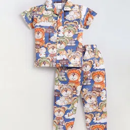 NAUTI KIDZ Boys Conversational Printed Pure Cotton Night suit-picture-17